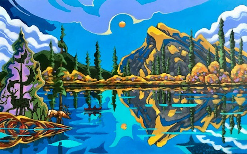 K Neil Swanson artwork 'VERMILION CANOE' at Canada House Gallery