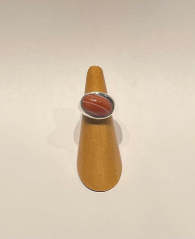 AGATE PINKY RING