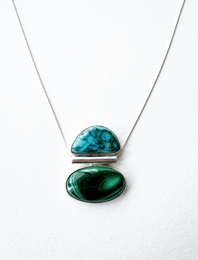 . NESHKA artwork 'MALACHITE AND TURQUOISE PENDANT' at Canada House Gallery
