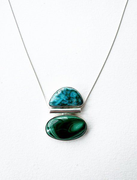 . NESHKA artwork 'MALACHITE AND TURQUOISE PENDANT' at Canada House Gallery