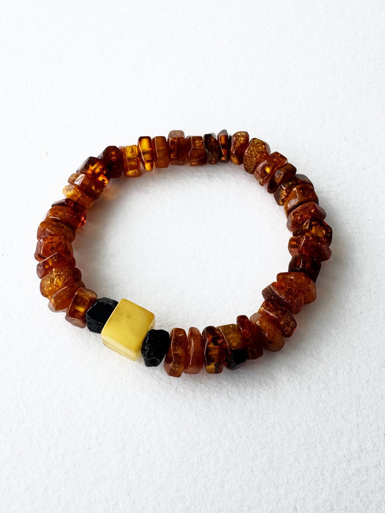 . NESHKA artwork 'SMALL AMBER BRACELET WITH A CUBE' at Canada House Gallery