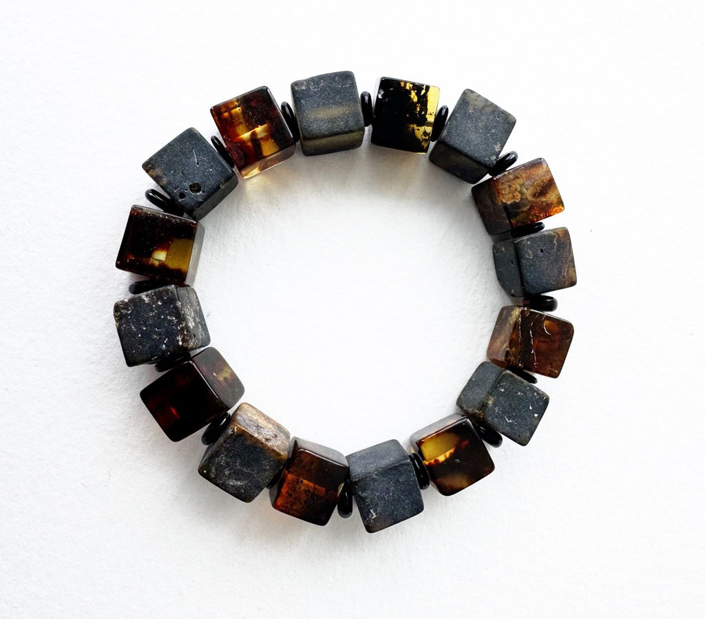 . NESHKA artwork 'DARK AMBER CUBES BRACELET' at Canada House Gallery