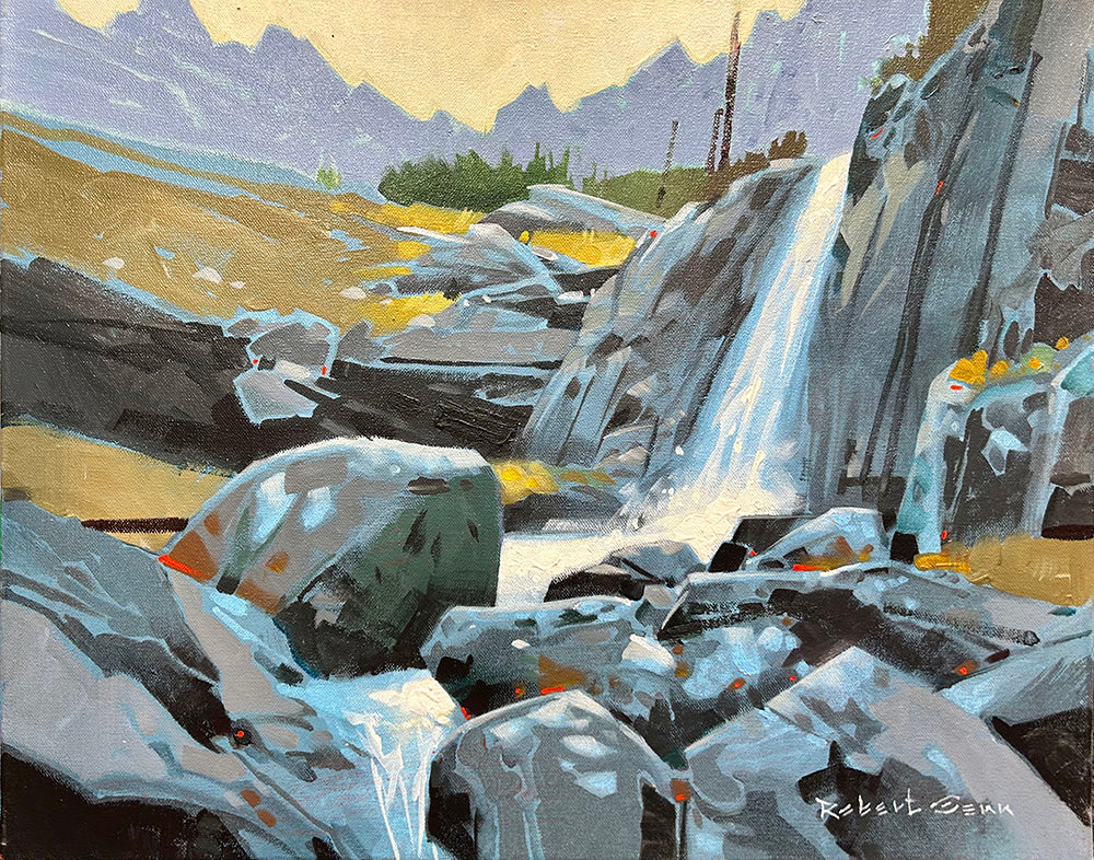 Robert Genn artwork 'FALLS IN THE OPABIN, YOHO PARK, BC' at Canada House Gallery