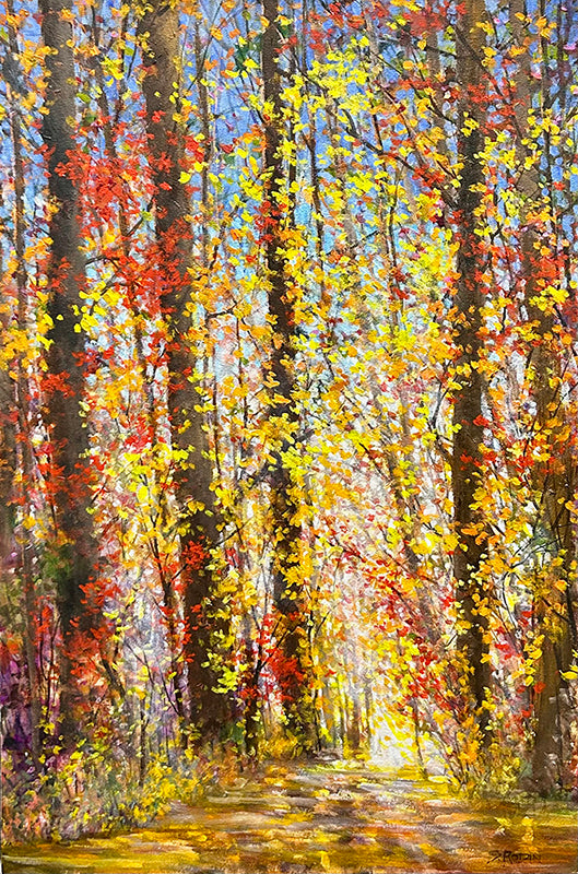 Bev Rodin artwork 'FOREST LIGHT SERIES: PATH' at Canada House Gallery