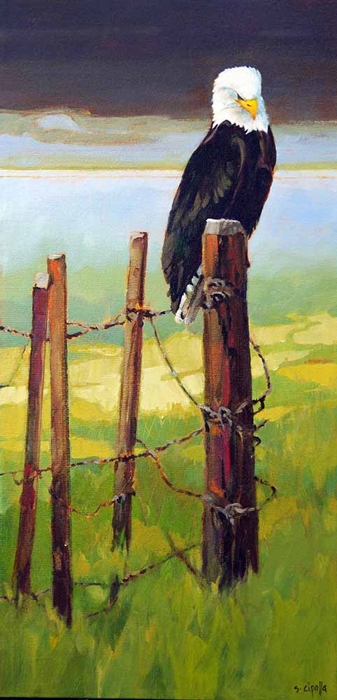 Susie Cipolla artwork 'LOOK OUT' at Canada House Gallery