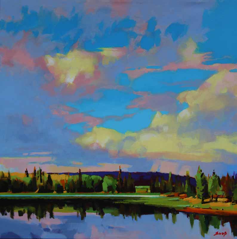 Mike Svob artwork 'A CARIBOO SKY' at Canada House Gallery