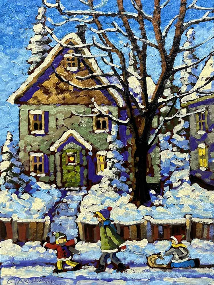 Rod Charlesworth artwork 'THE MAGIC OF WINTER SUNLIGHT' at Canada House Gallery