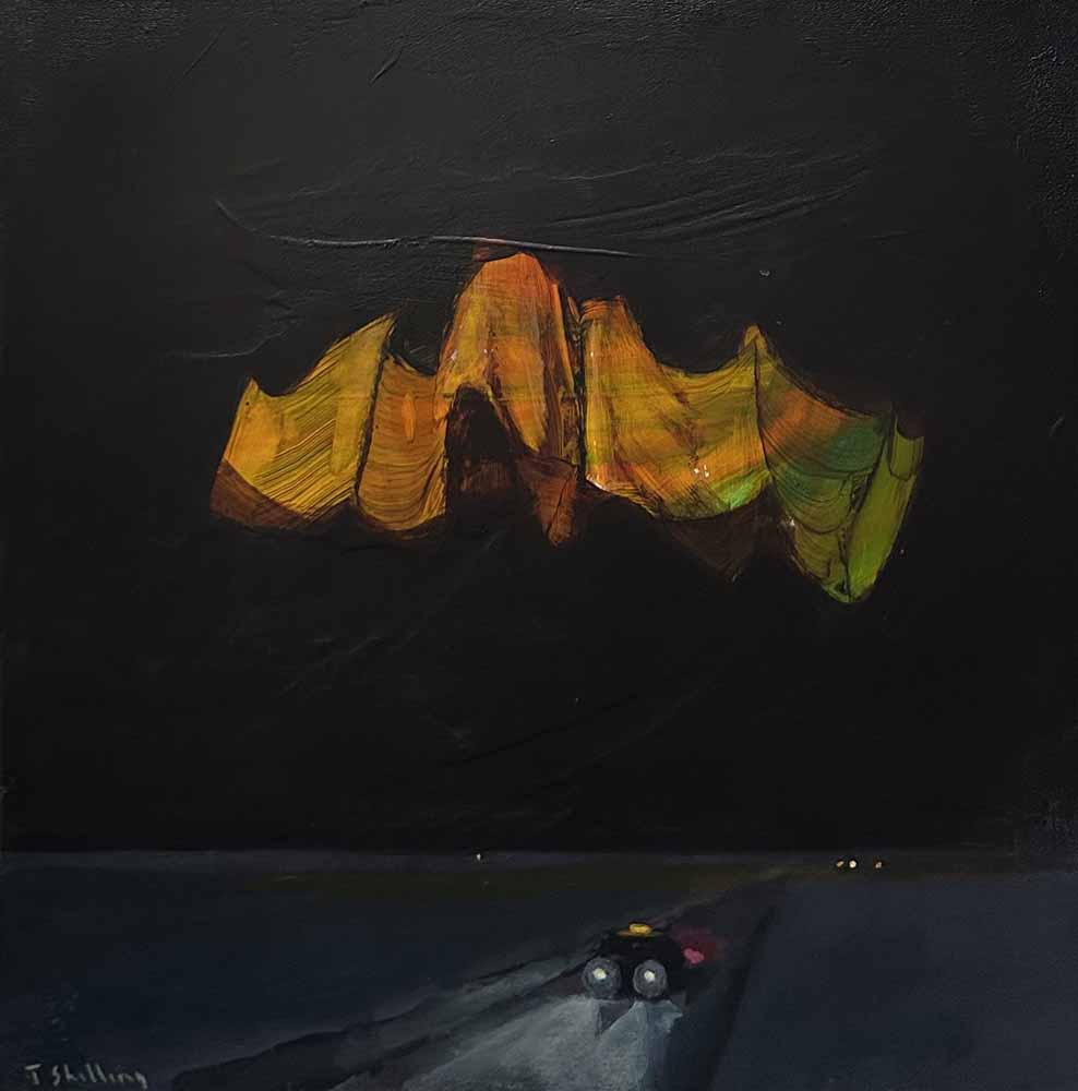 Travis Shilling artwork 'TAXI ON THE FROZEN LAKE' at Canada House Gallery