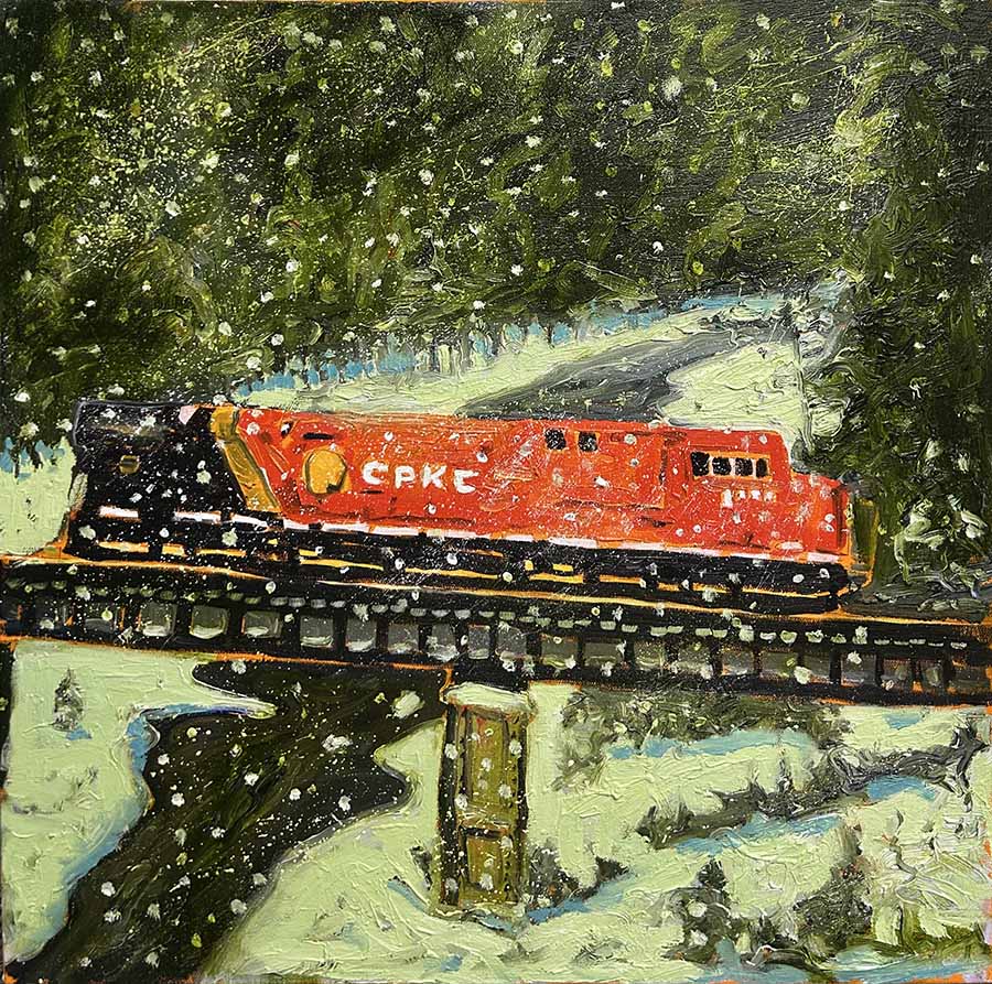 Michael Cameron artwork 'NEW ENGINE - BOW RIVER BANFF' at Canada House Gallery