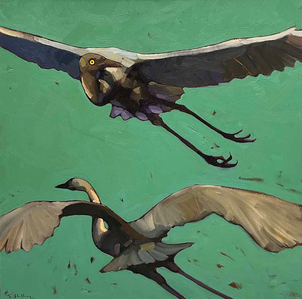 Travis Shilling artwork 'HERONS' at Canada House Gallery