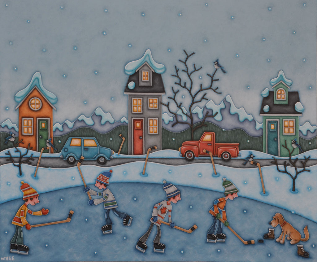 Peter Wyse artwork 'SATURDAY SHINNY' at Canada House Gallery