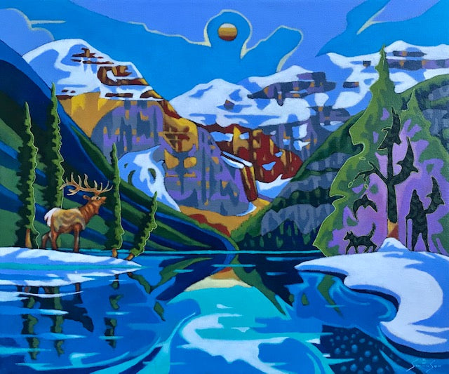 K Neil Swanson artwork 'LOUISE & VICTORIA' at Canada House Gallery