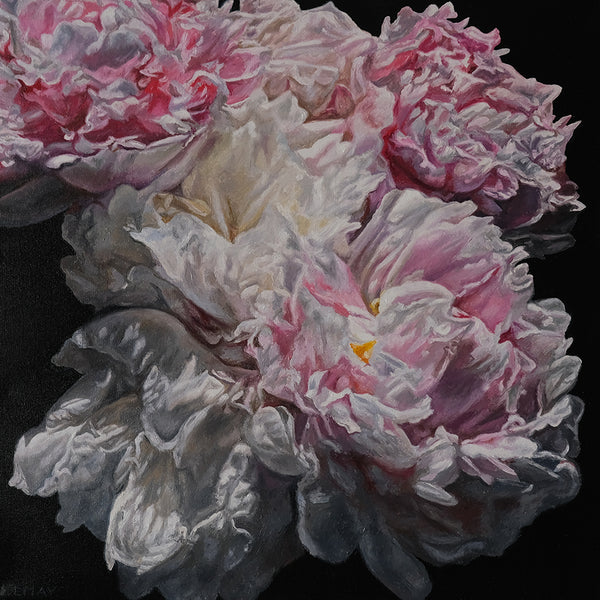 Robert Lemay artwork 'WHITE AND PINK PEONIES' at Canada House Gallery