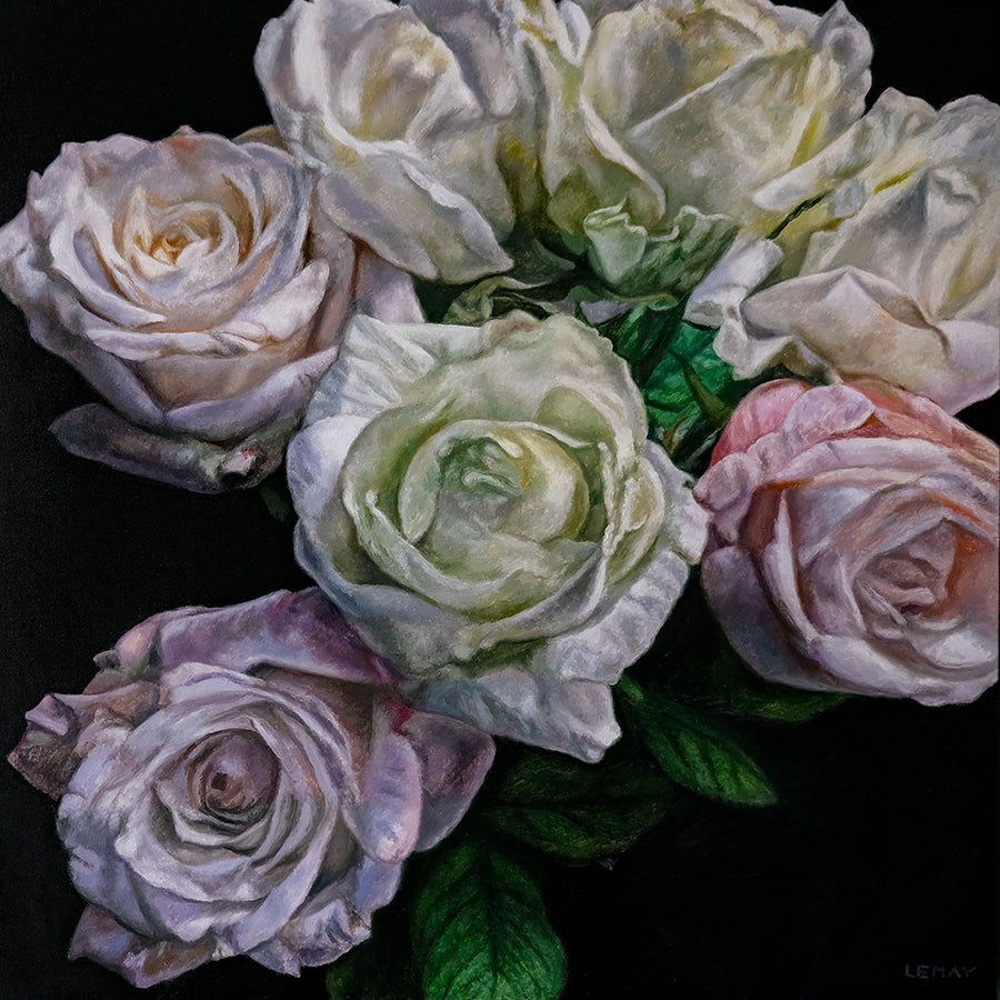 Robert Lemay artwork 'WHITE ROSES' at Canada House Gallery