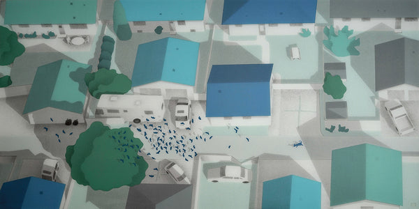 Jeff Sylvester artwork 'THE HUNTING GROUNDS' at Canada House Gallery