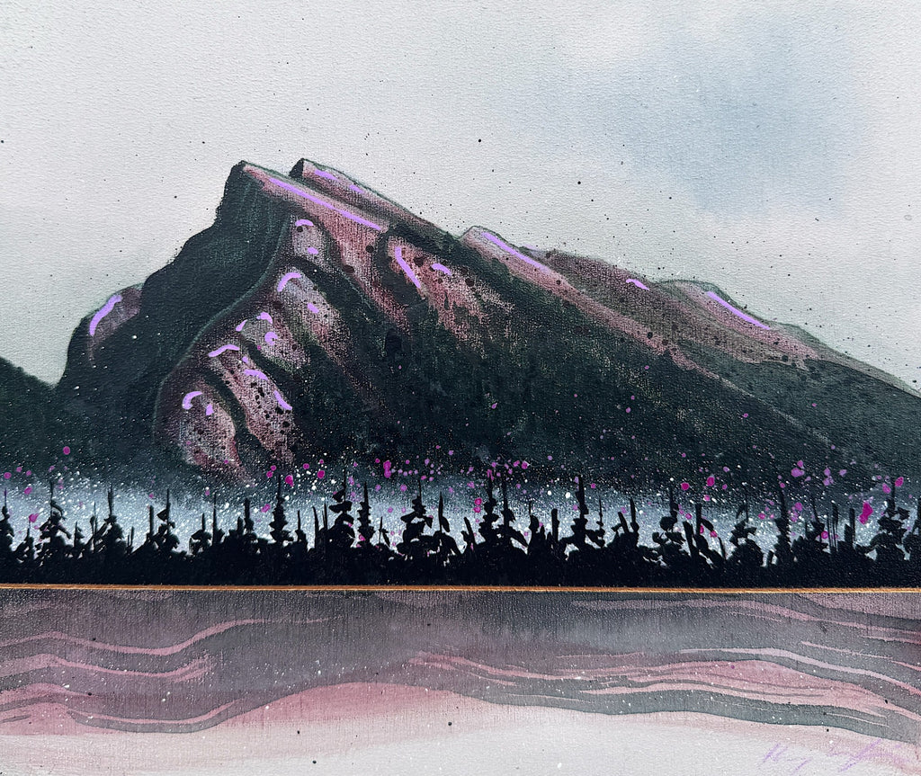Kerry Langlois artwork 'MORNING MIST UNDER RUNDLE' at Canada House Gallery
