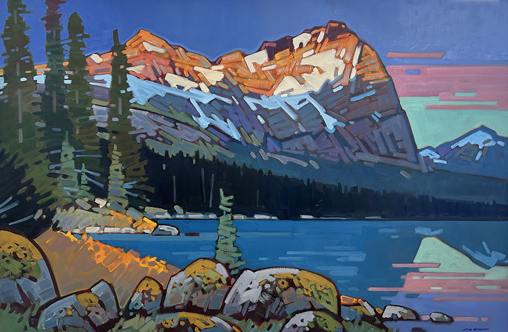 Cameron Bird artwork 'EVENING LIGHT OVER LK. O'HARA' at Canada House Gallery