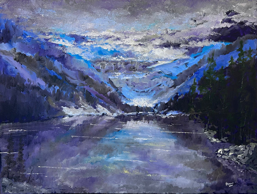 Neil Patterson artwork 'CLOUDS OVER LOUISE' at Canada House Gallery