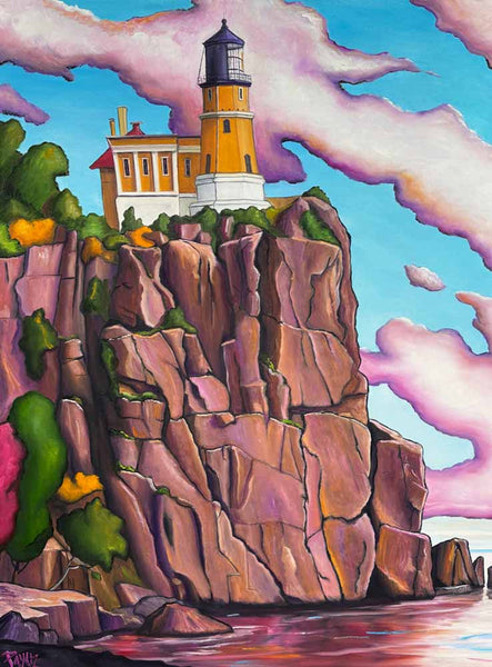 Glenn Payan artwork 'SPLIT ROCK LIGHTHOUSE' at Canada House Gallery