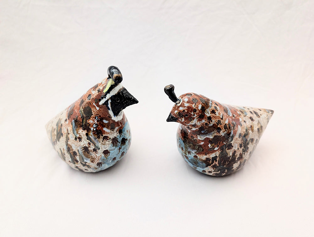 Elizabeth Harris artwork 'A QUAIL COUPLE' at Canada House Gallery
