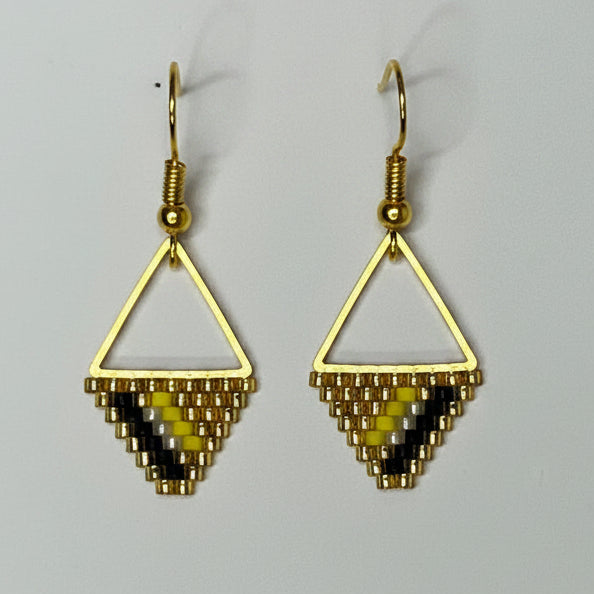 Candice Allard artwork 'GOLD FINCH EARRINGS' at Canada House Gallery