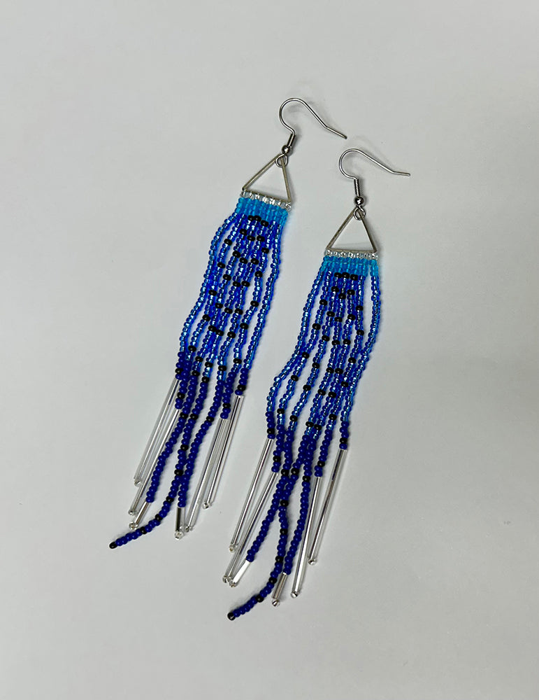 Candice Allard artwork 'MANITOBA BIRD SERIES: BLUE JAY EARRINGS' at Canada House Gallery