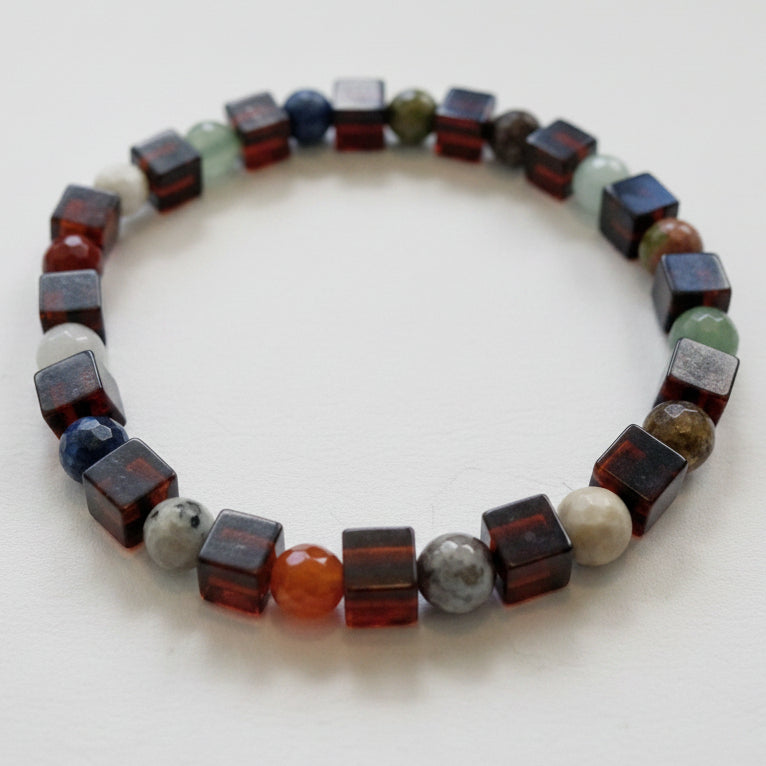 . NESHKA artwork 'AMBER AND AGATES BRACELET' at Canada House Gallery