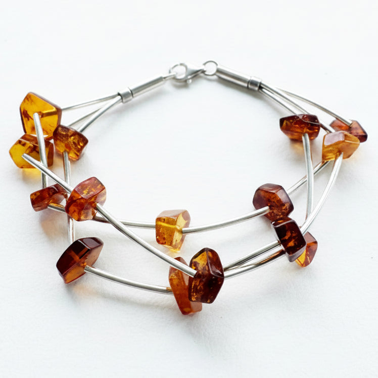 . NESHKA artwork 'AMBER AND SILVER BRACELET' at Canada House Gallery