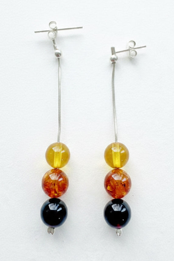 . NESHKA artwork 'AMBER AND SILVER EARRINGS' at Canada House Gallery