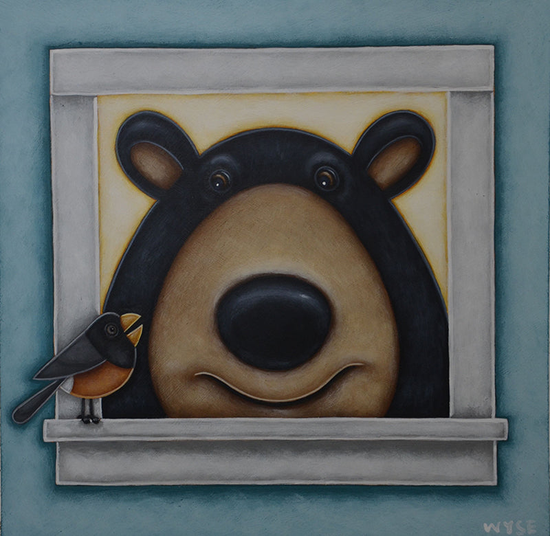 Peter Wyse artwork 'A LITTLE BIRD TOLD ME - BLACK BEAR' at Canada House Gallery