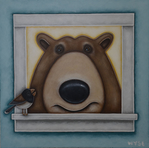 Peter Wyse artwork 'A LITTLE BIRD TOLD ME - GRIZZLY' at Canada House Gallery