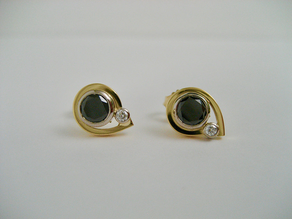 Susan Kun artwork 'BLACK DIAMONDS EARRINGS' at Canada House Gallery