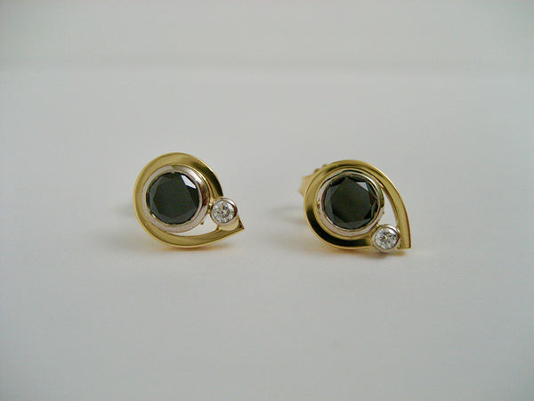 Susan Kun artwork 'BLACK DIAMONDS EARRINGS' at Canada House Gallery