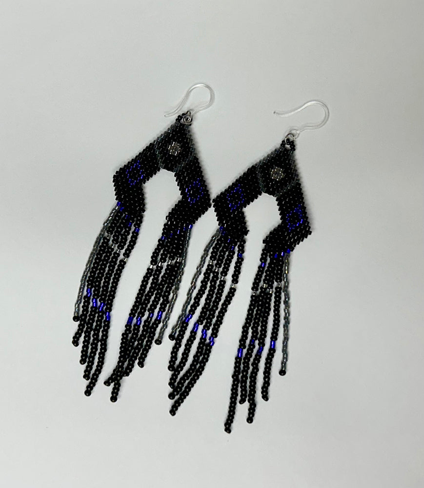Candice Allard artwork 'MANITOBA BIRD SERIES: RAVEN EARRINGS' at Canada House Gallery