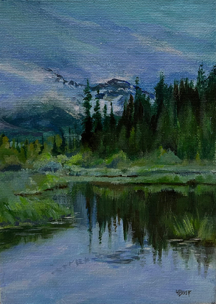 Yvonne Bush artwork 'VERMILION CALM' at Canada House Gallery