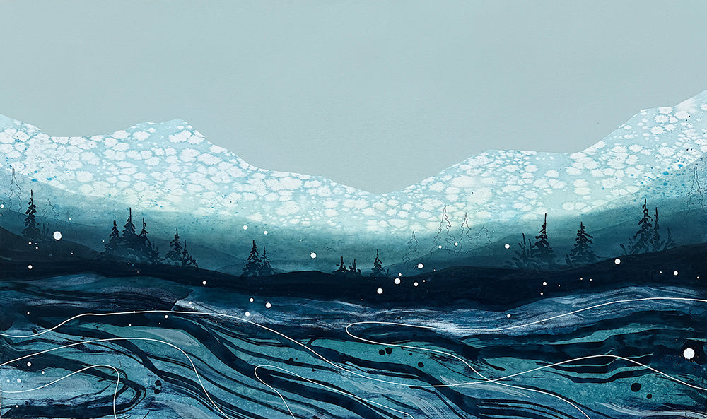 Kerry Langlois artwork 'WHERE THE RIVER LEADS' at Canada House Gallery