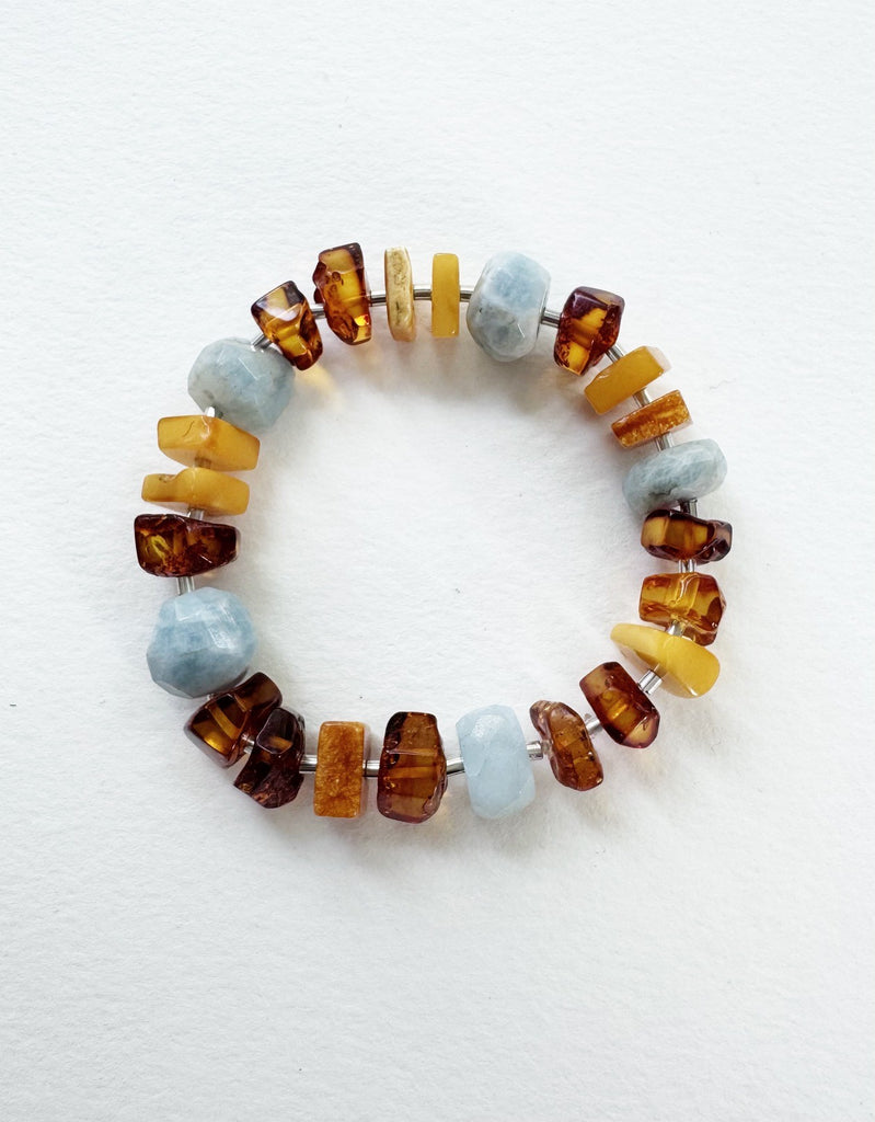 . NESHKA artwork 'AMBER AND AQUAMARINE BRACELET' at Canada House Gallery