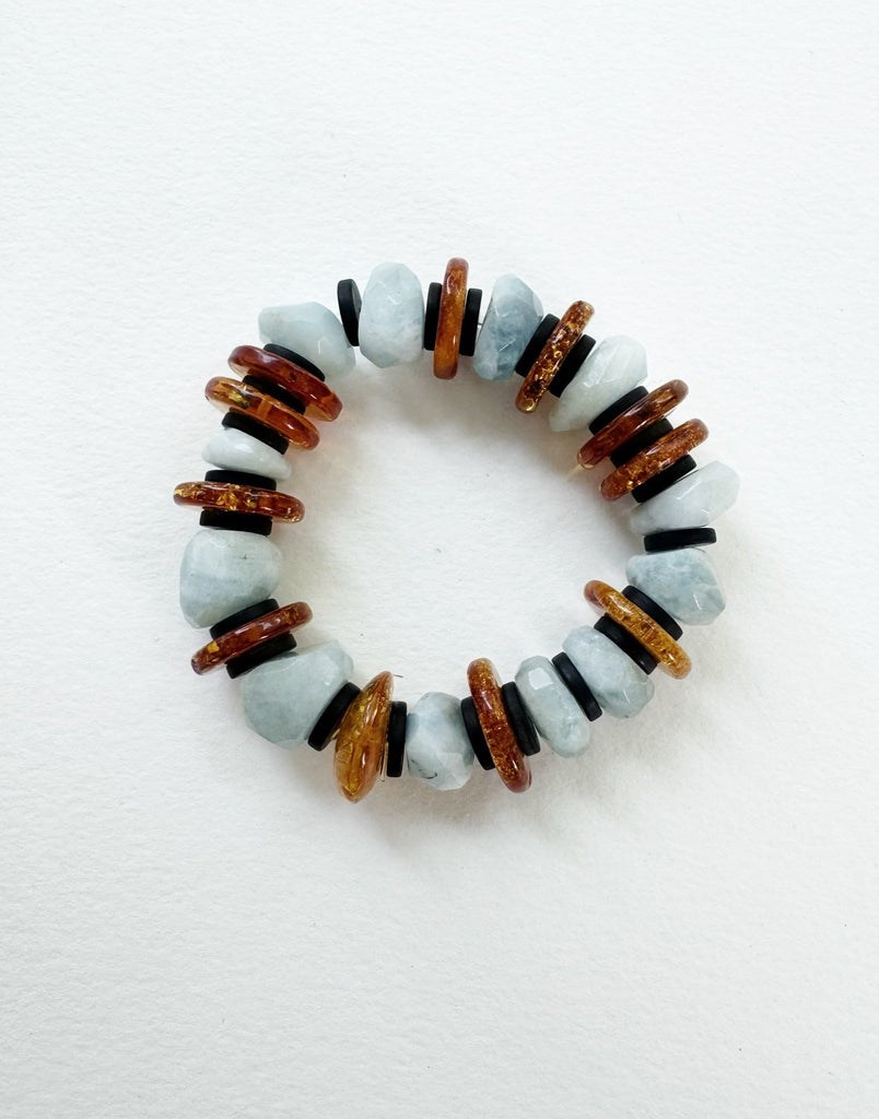 . NESHKA artwork 'AMBER, AQUAMARINE, ONYX BRACELET' at Canada House Gallery