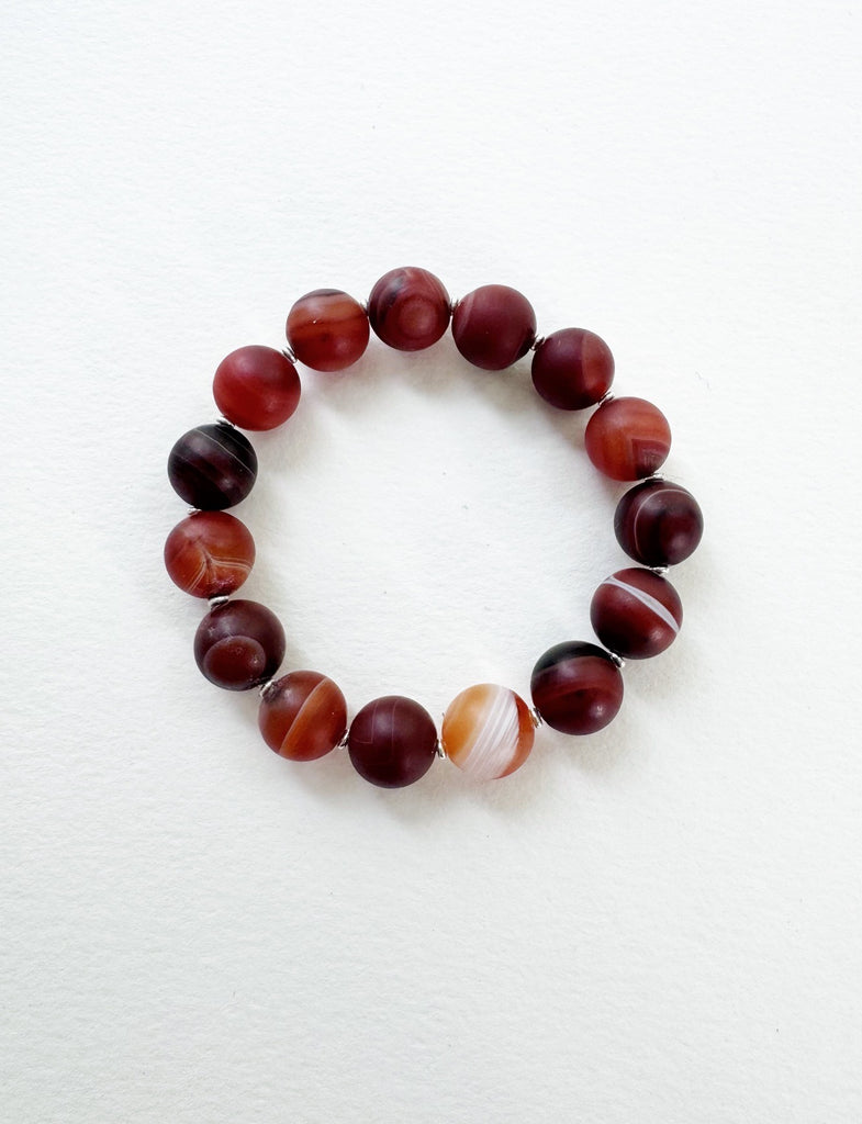 . NESHKA artwork 'LACE AGATES AND SILVER BRACELET' at Canada House Gallery