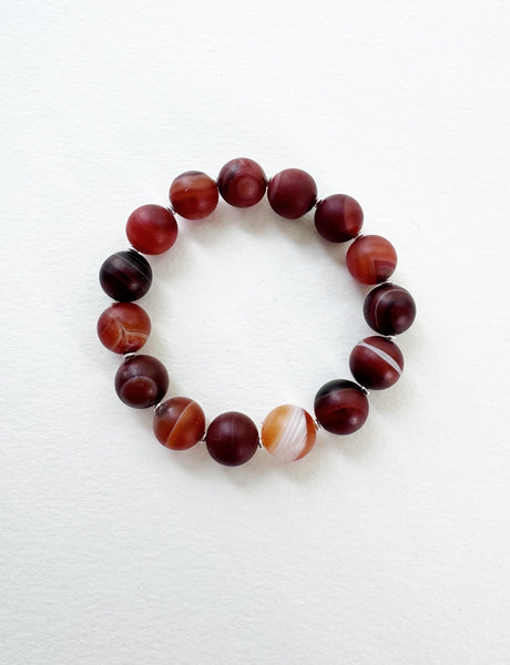 . NESHKA artwork 'LACE AGATES AND SILVER BRACELET' at Canada House Gallery
