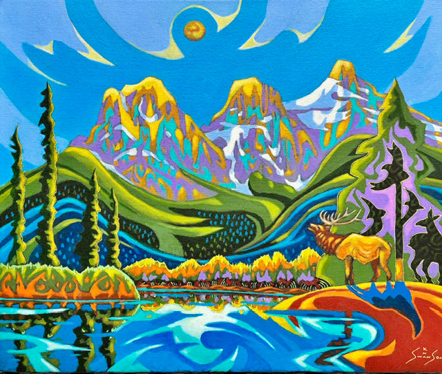 K Neil Swanson artwork 'BOW SISTERS' at Canada House Gallery