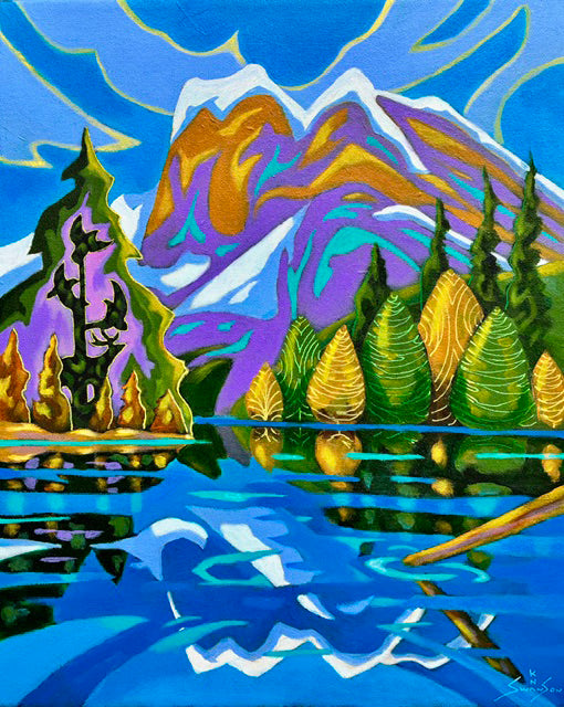 K Neil Swanson artwork 'EMERALD LAKE' at Canada House Gallery