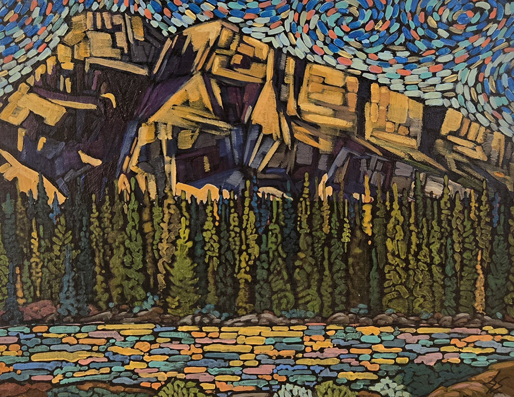 Aron Szabo artwork 'SITTING IN THE SUN AT JOHNSON LAKE' at Canada House Gallery