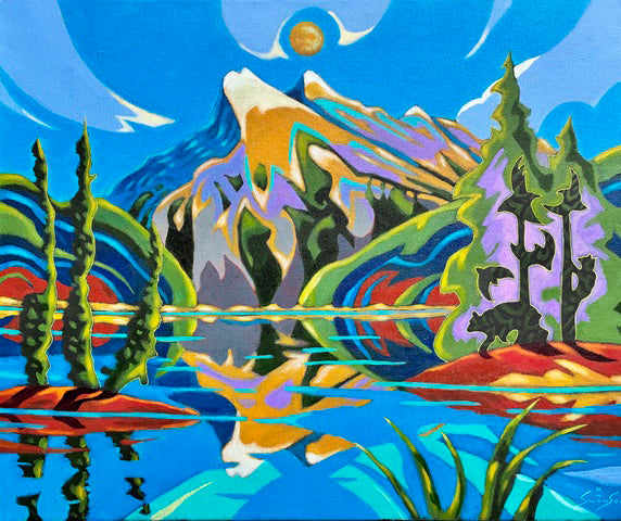 K Neil Swanson artwork 'VERMILION RUNDLE BEARS' at Canada House Gallery