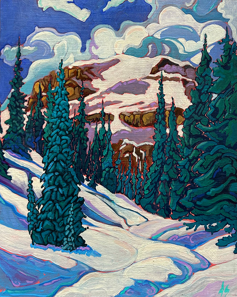 Aron Szabo artwork 'HEADING UP TO JIMMY JR BOWL' at Canada House Gallery