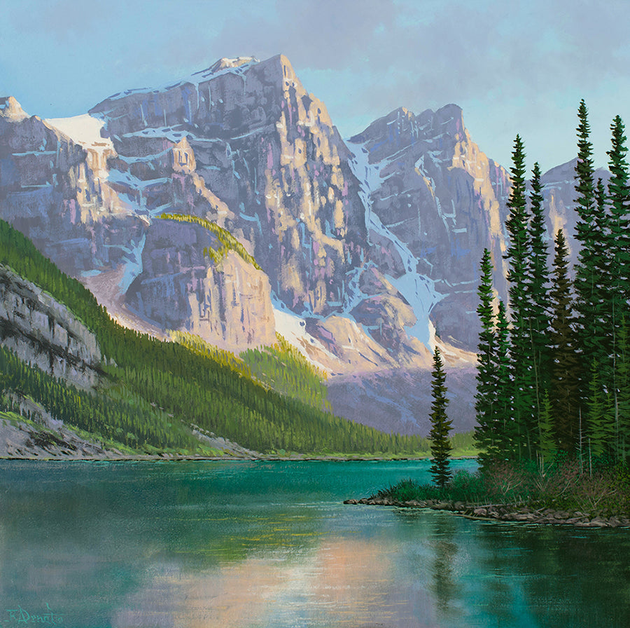 Roger D Arndt artwork 'EVENING REFLECTIONS AT MORAINE' at Canada House Gallery