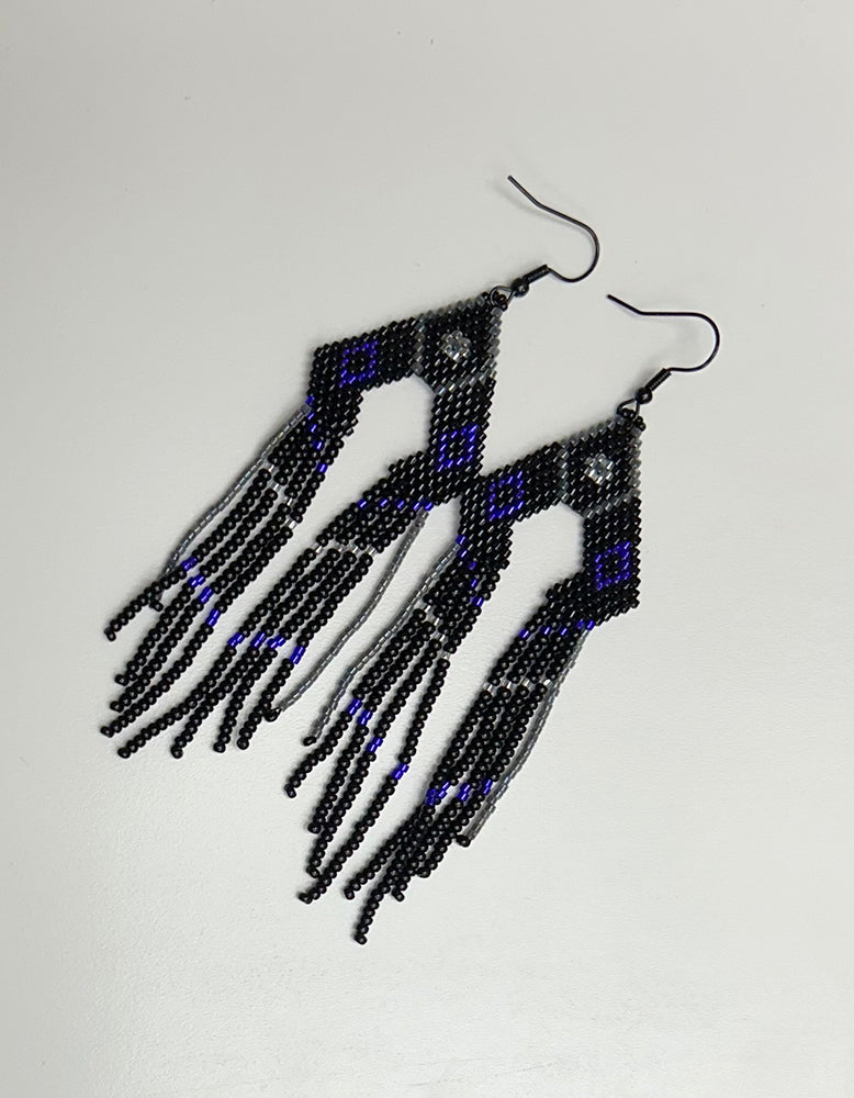 Candice Allard artwork 'MANITOBE BIRD SERIES: RAVEN EARRINGS' at Canada House Gallery