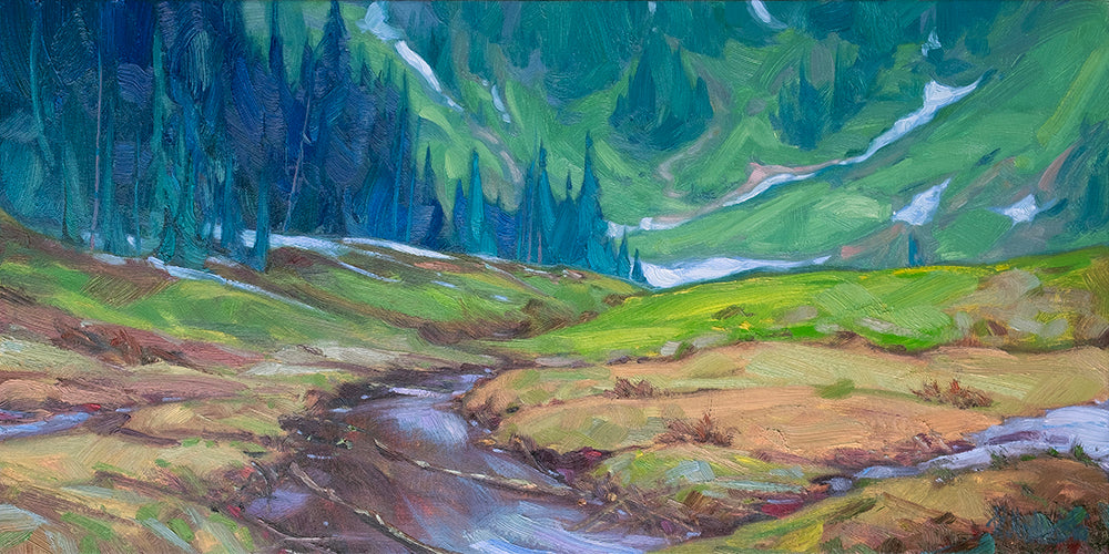 Dominik J Modlinski artwork 'SUMMER COMES TO THE HIGH COUNTRY' at Canada House Gallery