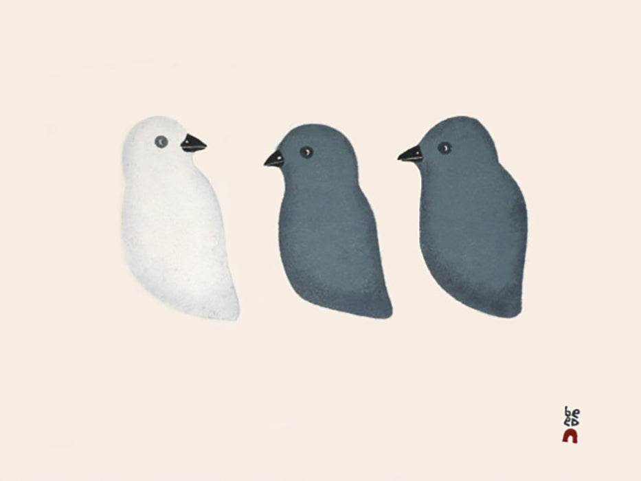 Qavavau Manumie artwork 'AQIGGIIT (PTARMIGANS)' at Canada House Gallery