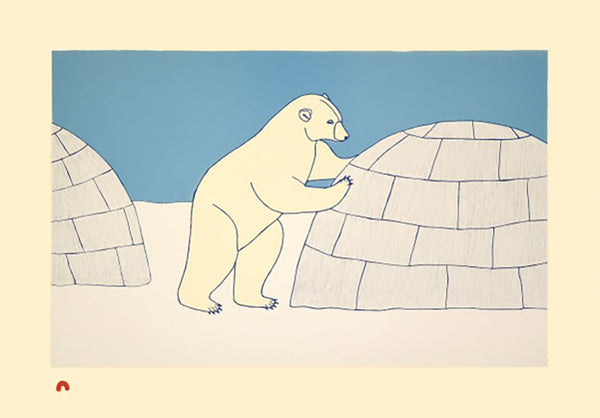 Qavavau Manumie artwork 'NOSY BEAR' at Canada House Gallery